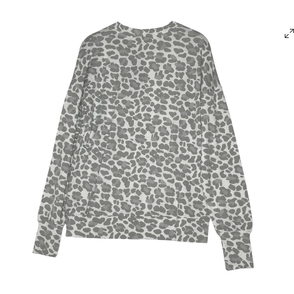 NWT EMERSON ROAD PJ Loungewear‎ Set Leopard Crew Neck Sweatshirt Shorts S-Comfy